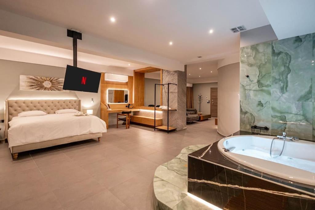Smaragdi Luxury Jacuzzi Apartment Noho Premium Living Athén Kültér fotó